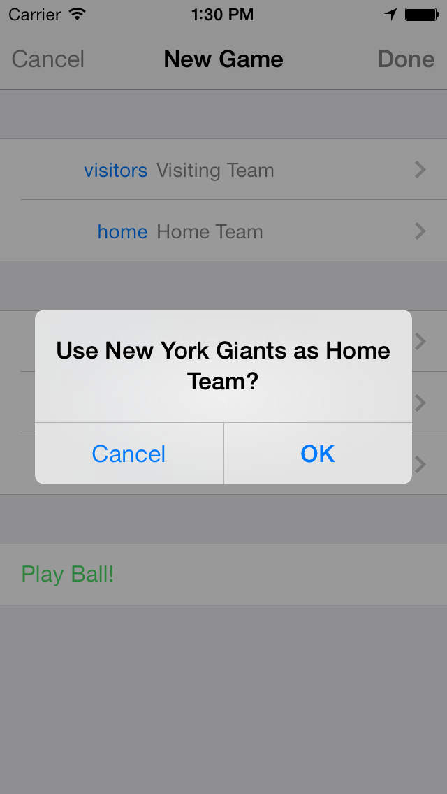 Use New York Giants as Home Team?